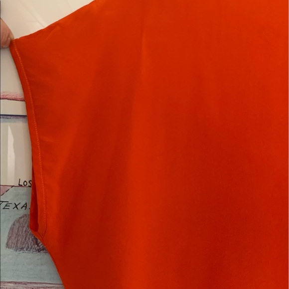 Rouie vintage silk T in orange size S - Picture 3 of 11